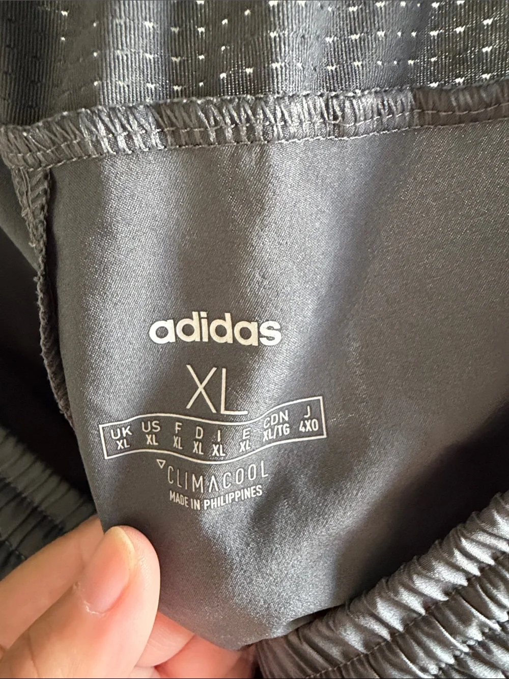 adidas Men's Gray Elastic Waist Athletic Shorts